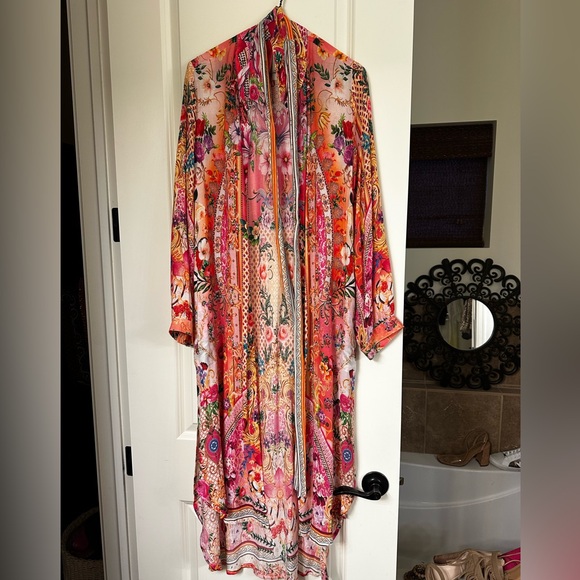 Aratta Floral Multicolor Kimono Goddess Dress - Picture 4 of 16
